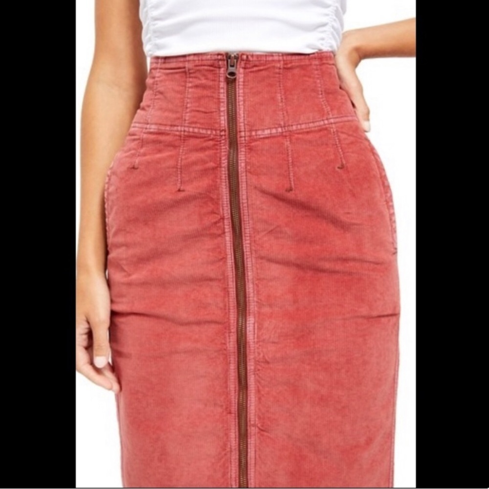 I Want It All Cord Midi Red Skirts - image 3